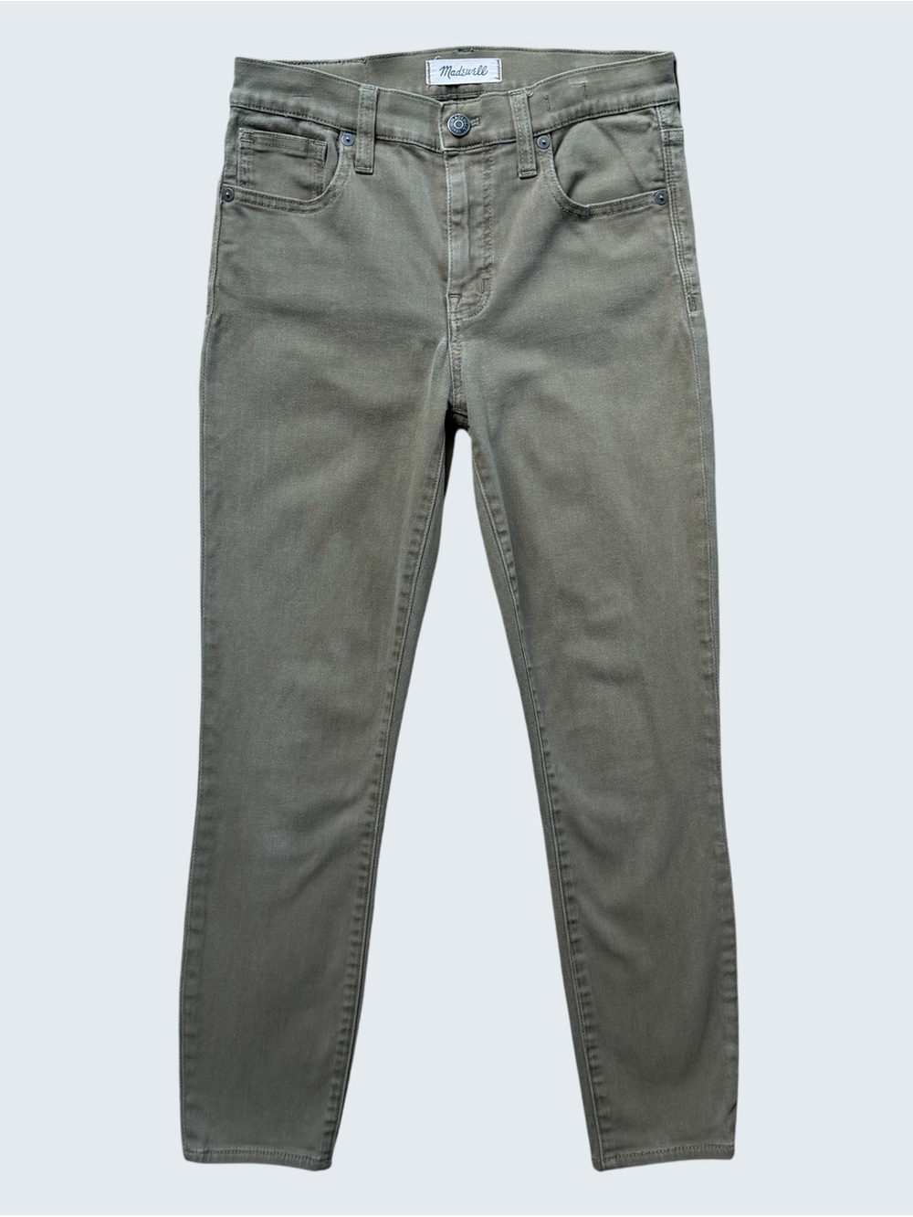 Madewell 9" High Riser Skinny Jeans Safari Khaki Size 26